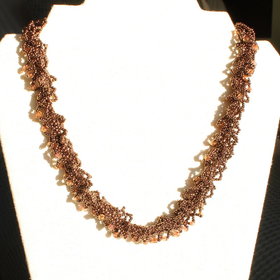 Bronze Beaded Necklace